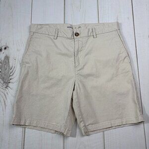 Old Navy Shorts Mens 34 Khaki Slim Built-In Flex Chino Flat Front Stretch Casual